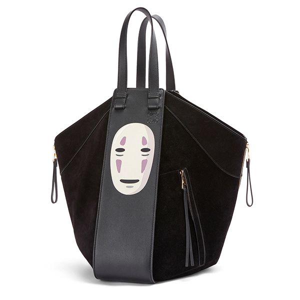 完売必至!ロエベ×千と千尋の神隠し 偽物 カオナシ ハンモック トートバッグ (クラシックカーフ&スエード)A538H02X14